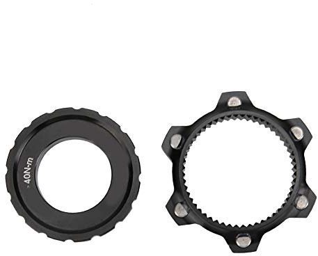 RiToEasysports Fahrradnaben-Centerlock-Adapter, Centerlock-Adapter aus Aluminiumlegierung, 6-Loch-Scheibenbremsrotor für Mountainbikes