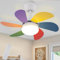 Mursche Deckenventilator Mit Beleuchtung Leise - Deckenlampe Wohnzimmer Fernbedienung 6 Flügeln Ventilator Timing E27 Deckenleuchte Fan Modern Design Sommer-/Winter für Schlafzimmer Küche Esszimmer