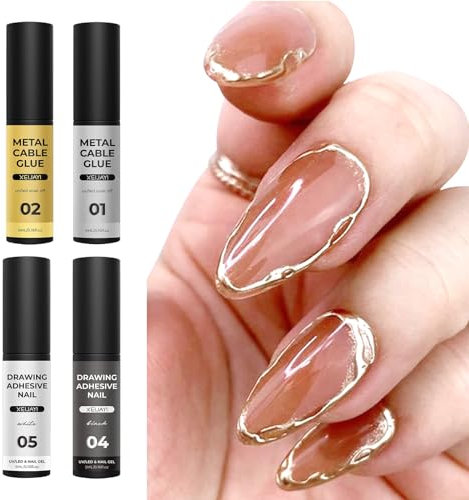 GZSYY Liner Gel Nail Art Nägel Spider UV Gel nagellack 4PCS Nail Set French Manicure Stift UV Nagellack