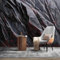 Kitquiver 3D Texture De Roche Papier Peint 3D Papier Peint Photo Noir Et Rouge, Salon, Cuisine, Chambre À Coucher, Toile De Fond 3D, Décor De Peinture Artistique Murale 150x105cm