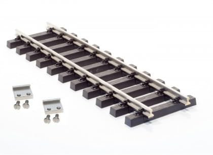 ML-Train Gleis gerade/gebogen vernickelt mit Schraubverbindern Modell-Eisenbahn - Spur G Gartenbahn (Gleis gerade 30 cm)