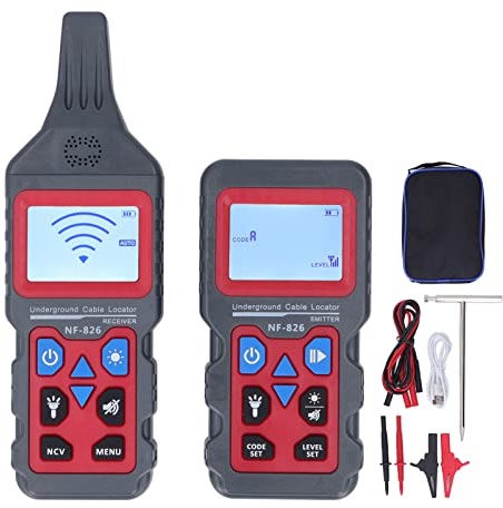 Mavaol Erdkabelsuchgerät mit LCD-Display, Kabeltester mit Taschenlampe, Spannungsmesser, Multimeterfunktionen für Elektriker, Wartung