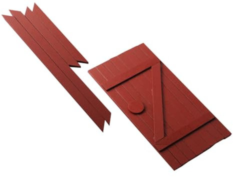 FELTECHELECTR 1pc Mini Wooden Door Retro Decor Fairy Opening Door Terrarium Decor Fairy Doors Retro Toys Mini Door Dollhouse Door Desktop Decor Bookshelf Decor Mini Elf Door Vintage Decor Red