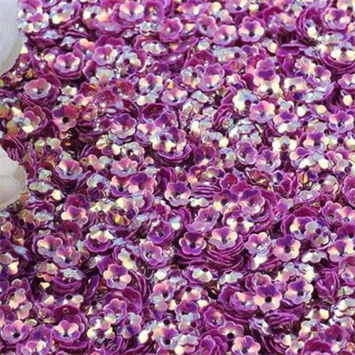 6 mm Mix Cup Blumen-Pailletten zum Basteln, Glitzer-Konfetti, Nägel, Kunstdekoration, Pailletten, DIY-Nähzubehör, Roségold, 10 g