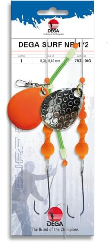 Jenzi Brandungsvorfach Dega Surf 1 Orange Silber Schwarz