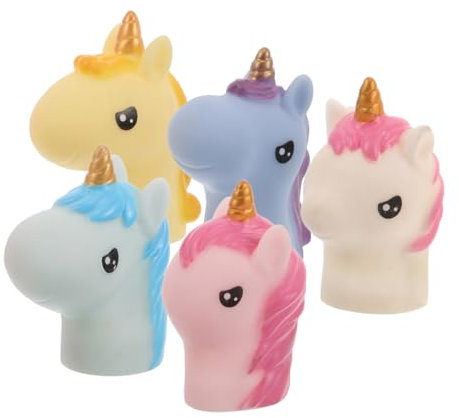 JOINPAYA 5st Einhorn Handpuppe Tierspielzeug Aus Gummi Bade Fingerpuppen Handpuppen Für Kinder Fingermonster Cartoon-fingerpuppe Spielzeug Für Nutztiere Geschichte Zeit Fingerpuppen Vinyl