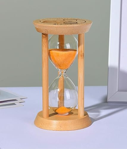 Bambus-Sanduhr, 15 Minuten, Sanduhr, Holz-Sanduhr, Mini-Goldsanduhr, Reloj de Arena 15 Minuten, unzerbrechliches Sandglas für Kinder, Büro, Spiele, dekorativ (Gold, 15 Minuten)