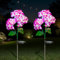 Solar Flower Lights Outdoor Garden - 2 Pack Hydrangea Flower Lights for Yard Decor, IP65 Waterproof Realistic LED Flowers Garden Decoration, Stake Light for Balcony Lawn Yard Backyard Decor