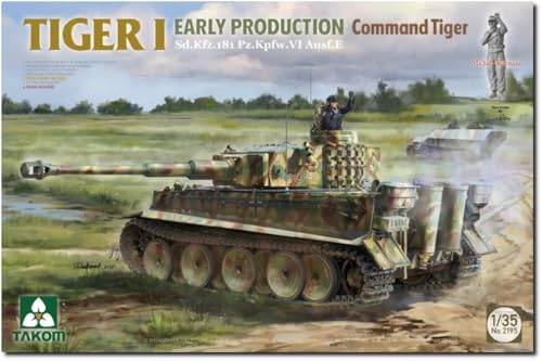 TAKOM 2195 Tiger I Early Prod. Command Tiger w/Wittman Figure 1:35 Model Kit