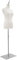 Damen Kleiderform Kleiderpupp Schaufensterpuppe Freistehend Verstellbare Büste Mannequin Ständer Kleid Display Hochzeitskleid Ständer 70-130 cm (Silber, Quadrat)