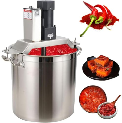 MéLangeur de Confiture Automatique, MéLangeur D'Aliments Automatique Commercial 20L/25L/40L, MéLangeur de Confiture de Sauce sur Support en Acier Inoxydable,40L