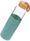 Tazas de café de vidrio Vaso de vidrio Botella de agua con tapa de funda de silicona 500 ml Taza de café helado Vasos for agua Soda Té Regalo Deportes Botella de agua