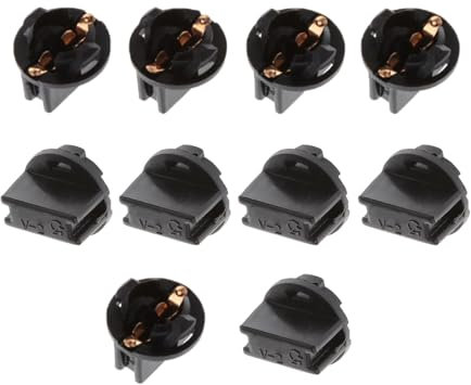 Wsdsgz 10pcs 12V Glühbirnen Buchse Lampenhalter Auto Armaturenbrettinstrumententafel Cluster Lampen LED LED Drehschlosse