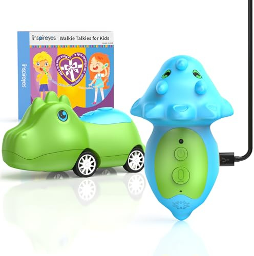 Inspireyes Walkie Talkies for Kids 2 Pack Dinosaur, Toys for Boys Girls Age 3 to 5 7, 48H Playtime, Fun for Home Yard, T-Rex Rechargeable Gift Birthday Christmas Camping Toddlers
