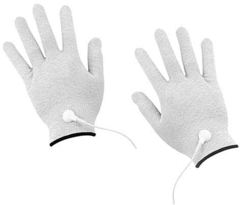 ARTSEWPLY 1Paar Professionelle Elektrodenmassagehandschuhe Kompatibel mit Geräten für Effektive Schmerzlinderung und Muskelstimulation für Täglichen Gebrauch