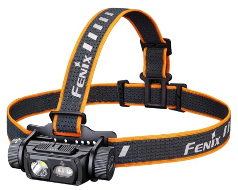Fenix HM60R V2.0 Rechargeable Outdoor Headlamp | Fishing, Hiking, Industrial, 1600 Lumen, 170m, 292 Hrs Max, Spot beam, flood beam, red light/flash, USB-C, IP68