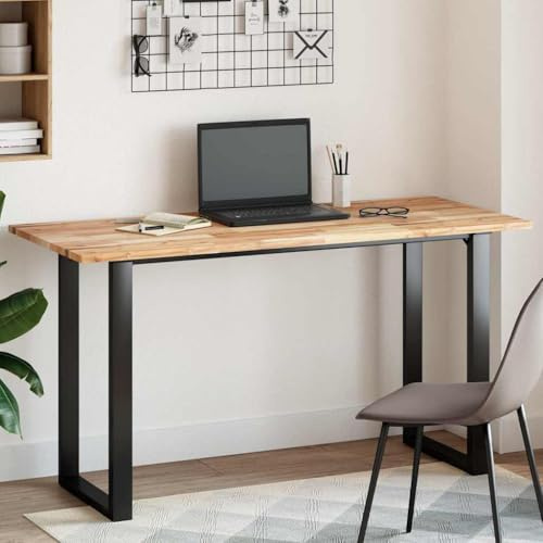 Bucmath Tischplatte Rechteckig 120x60x2 cm Massivholz Akazie, Unbehandeltes Hartholz für Schreibtisch, Esstisch oder Computertisch, Langlebig