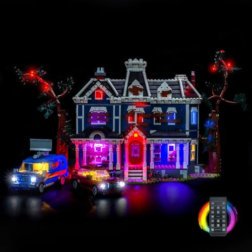 LocoLee Licht Kompatibel mit Lego 11370 Stranger Things: The Creel House (Kein - Lego-Set) Maßgeschneiderte Fernbedienung Dekorative Beleuchtung Set Compatible with Lego The Creel House