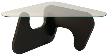 Modern Coffee Table, Anthracite, 94 x 38 x 72 cm | 100% Tempered Glass & Solid Pine Wood Frame | Stylish & Functional for Living Spaces