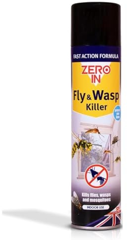 Quebec - Zero in Fly and Wasp Killer- Indoor Flying Insect Killer -Eliminates insects in seconds- Spray Leaves Neutral Scent-Wasp Killer Spray 300ml- Pack of 1