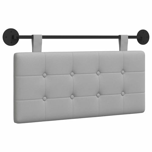 vidaXL Hängendes Kopfteil Stoff, Moderner, rechteckiger Polster-Kopfteil, Wandmontage, anpassbare Schlafzimmer-Deko, platzsparende Möbel Ideen