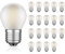 ledscom.de 20 Stück E27 LED Leuchtmittel, G45, warmweiß (2700 K), 4 W, 477lm, gefrostet