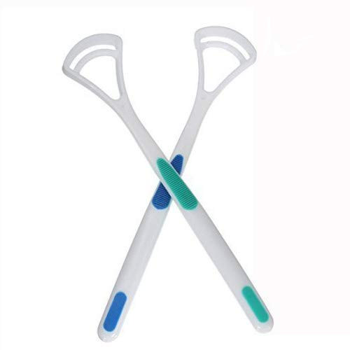 Xrten 2 Stück Oral Zahnpflege Zungenreiniger Pinsel,Zungenschaber Reinigungsbürste Zahnpflege Werkzeug