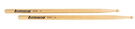 Ludwig Rock - Bacchette per batteria con punta in nylon, coppia