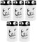 HS Candle Grabkerze - 5er Pack - (Deckel Schwarz) Grablicht ca. 48h Brenndauer je Kerze - Motiv: Katze 4
