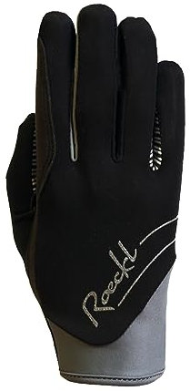 Roeckl Sports Reithandschuh June, Ladies Winter Handschuh, Schwarz/Grau 6