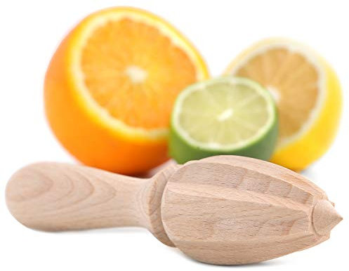 Creative Home Spremi Agrumi Manuale in Legno | 15.5 x 4 cm | Spremi Limone in Faggio Naturale | Estrattore di Succo Manuale | Pratico e Durevole Strumento da Cucina | Design Ergonomico