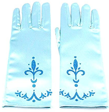 Hellblaue Handschuhe Mädchen Prinzessin Verkleidung Elegantes Märchenaccessoire Süßes Geschenk Dekoration