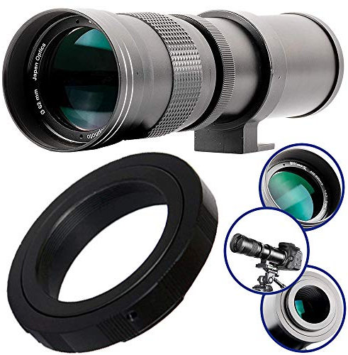 Ultimaxx 420-800mm f/8.3-16 Super HD Teleobiettivo Zoom T-Mount Kit per Canon EOS 9000D 800D 760D 750D 700D 1300D 1200D T100, 4000D, 3000D, 2000D, 1500D DSLR