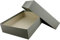 NEUSER PAPIER Hochwertige Aufbewahrungs- und Geschenkboxen - 1 Stück - DIN A4 - Anthrazit (Grau) bezogen - 302 x 213 x 70 mm