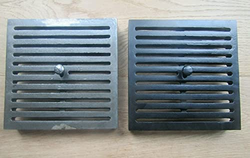 9 Sliding Vent Brick Hit & Miss Adjustable Metal Vent Black