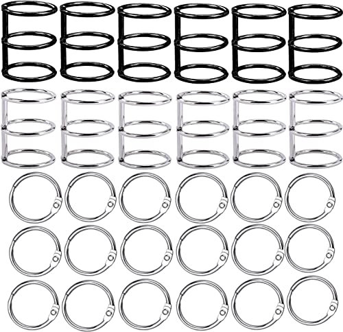 12 Stücke Binder Ringe Metall Buchbinder 3 Ring, 3 Löcher Ring Blattbinder Metall Buch 25mm Loseblattbinder für Notebook Tagebuch DIY Fotoalbum Bindung Tischkalender Kreis