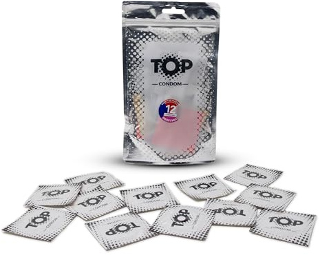 TOP Kondome 12 Stück Packung, Profi Mix, natürlich und gefühlsecht, aus Latex, mit Reservoir, Durchmesser 53 mm, für Männer