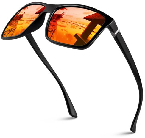GQUEEN Sonnenbrille Herren Damen Polarisierte Retro Fahren Angeln