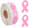 WANDIC Autocollant en ruban rose, 500 pièces Stickers de sensibilisation au ruban rose Étiquettes Roule Rose Cancer du sein Package de ruban Scellant pour la lettre de cadeau de l'événement (Small)