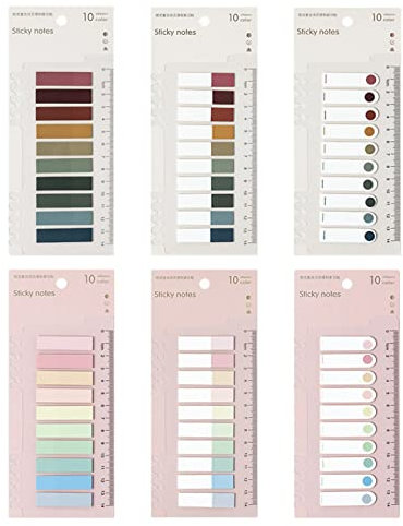 1200 Stück Index Haftnotizen Tabs, Seite Marker Pagemarker Set Flaggen Index Bunt Dünn Plastik Haftstreifen Pastell Set Sticky Tabs Aesthetic Seitenmarkierung Klebemarkierungen Haftmarker