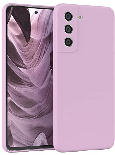 EAZY CASE - Silikonhülle für Galaxy S21 FE 5G Hülle Silikon Case Violett weich stoßfeste Handyhülle Schutzhülle mit Kameraschutz Dünn Premium Schutz Cover TPU Phone Bumper in Pastell Flieder Matt