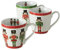 MamboCat 3tlg Set Jumbobecher Andrew I 350 ml I 3 Personen I rot & grün mit Nussknacker-Motiv I Kaffee-Tasse für Glühwein, Punsch, Feuerzangenbowle, Likör, Keramik I Christmas Mug I Weihnachten, X-Mas