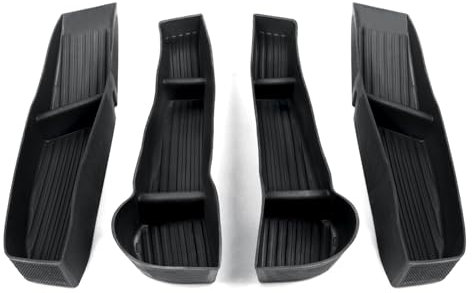 CARERSTEN 4 Stücke Autotür Seiten Aufbewahrungsbox für Tesla Model Y 2021 2022 2023 Türgriff Einsatz Aufbewahrungstasche Organizer TPE Türschutz Zubehör für Tesla Y Zubehör Auto Mittelkonsole