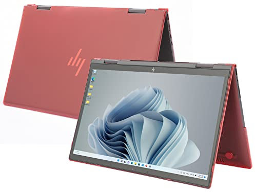 mCover Case ONLY Compatible for 2022~2023 15.6 HP Envy x360 15-EW0000 (Intel CPU) / 15-EY0000 (AMD CPU) Series Laptop (NOT Fitting Any Other HP Models) - Red