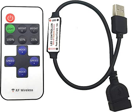11 Tasten Mini Rf Wireless Dimmer Fernbedienungs-LED-Controller für 5050/2835 einfarbige LED-Streifen
