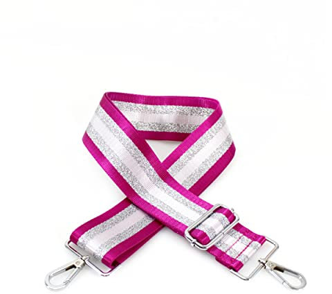 Woodland Leathers Cinghie di ricambio per borse e borse a tracolla, 5,1 cm – (5 cm) cinghia di ricambio con clip, borsa a tracolla alla moda e cinturino di design, Fucsia, Gold Clip