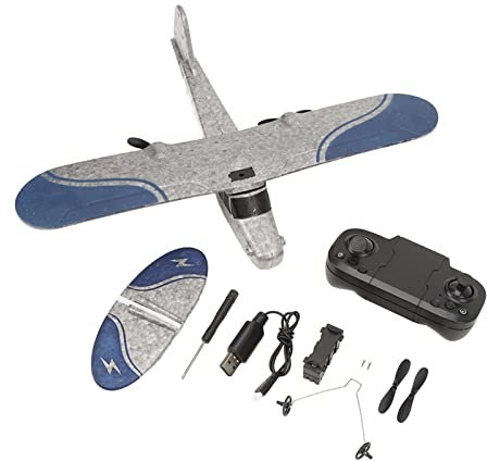 Haofy RC Planeur Télécommande Avion RC Avion 2 Voies Lancement 716 Moteur pour Yard (Double Batterie)