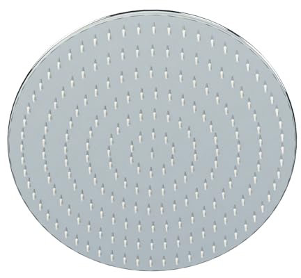 ATCO Kopfbrause Rund Edelstahl poliert Regendusche mit Anti-Kalk-Düsen Regenbrause Duschkopf Brause Brausekopf chrom (35 CM Rund)
