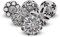 FURNISHFUL FINESSE Black Cabinet Multicolor Assorted Ceramic Drawer Pull Handle Kitchen Cupboard Wardrobe Knob Boho Room Decorative Furniture Hardware Dresser Drawers Knobs-Pack of 6