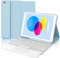 Tastiera per iPad A16 11/10 Generazione (2025/2022) con Touchpad, Cover con Tastiera per iPad 11 Gen 11 Pollici/10 Gen 10.9 Pollici, Magnetica QWERTY Keyboard, Custodia con Portapenna, Azzurro